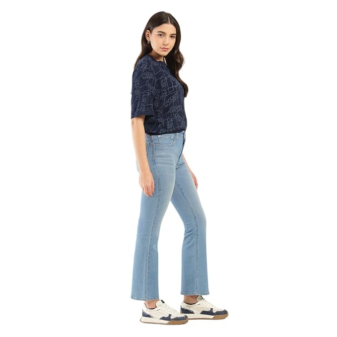 Levi's Women's High Rise Flared Fit Blue Jeans